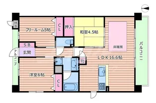 ラウロ相川リーヴァ【1階】の間取り
