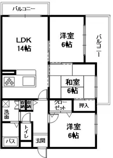 瀬田グランドハイツ【3階】の間取り