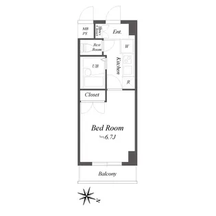 ニューシティアパートメンツ久が原【2階】の間取り