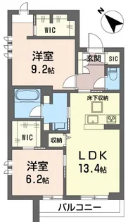 フェリシード野沢【1階】の間取り