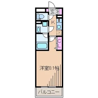 Flat.K岸根公園【2階】の間取り