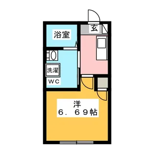 アノンテラス枡形【1階】の間取り
