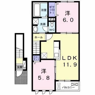 メゾン・ド・ATU A【2階】の間取り