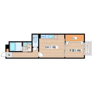 クラシア富沢【1階】の間取り
