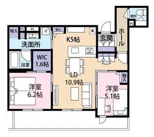 Ensoleille(アンソレイユ)【2階】の間取り