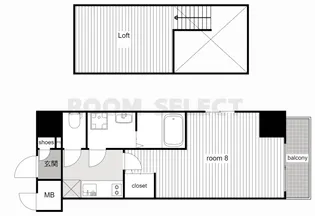 エステムコート名古屋・栄デュアルレジェンド【8階】の間取り