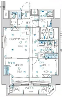 ルクレ墨田緑III【8階】の間取り