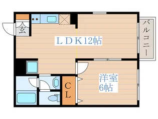 ラ・リナシェンテA【1階】の間取り