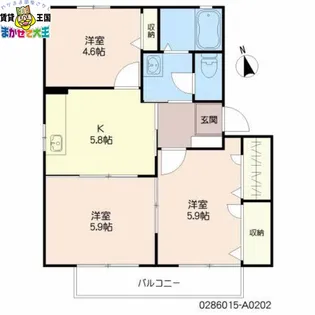 ロワールKakuzen【2階】の間取り