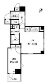 ルクレ日本橋馬喰町【3階】の間取り