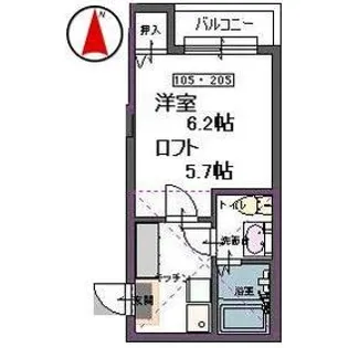 aletta宮町【2階】の間取り
