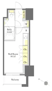 プライムメゾン中目黒【6階】の間取り