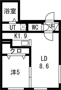 ALPHA琴似PREMIER【3階】の間取り