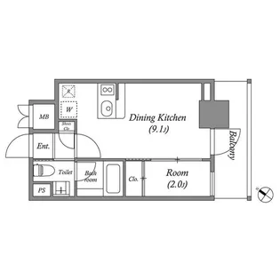 クオリタス日本橋浜町【12階】の間取り