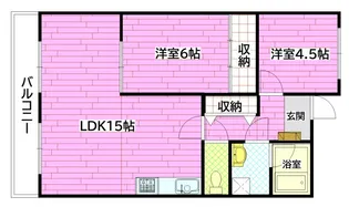 コモードF【3階】の間取り