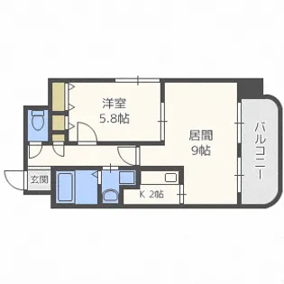 ティアラFCサイド【5階】の間取り