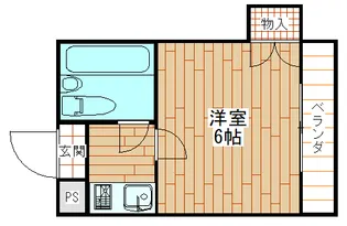 フラットフクハラ【2階】の間取り