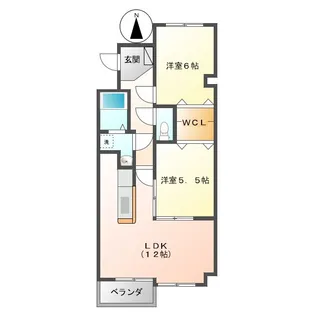 ベルクレスト【1階】の間取り
