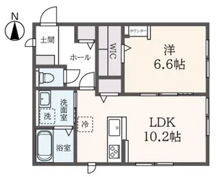 ハイムリバーフラット【2階】の間取り