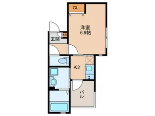 ALEGRIA弥刀【1階】の間取り