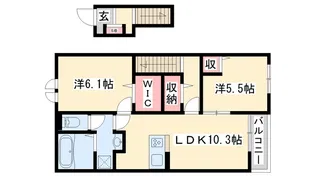 グランドールII【2階】の間取り