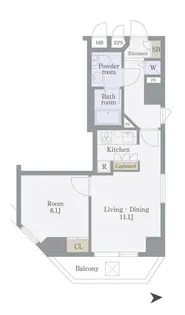 アルカーデンシティリンクス新宿【4階】の間取り