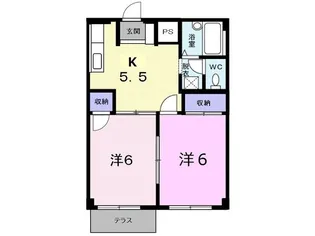 フィール自由ヶ丘【1階】の間取り