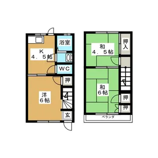 コーポ八幡 南棟【2階】の間取り