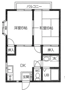 サンステータス三ヶ島【1階】の間取り