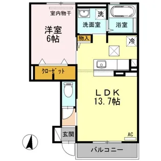 エンテ・インゼル【1階】の間取り