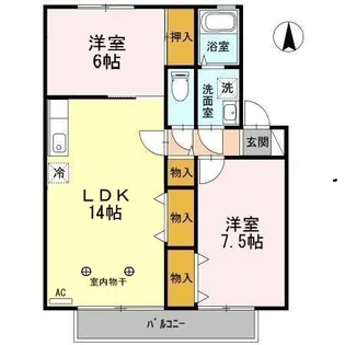 リール・ロージェ A【2階】の間取り