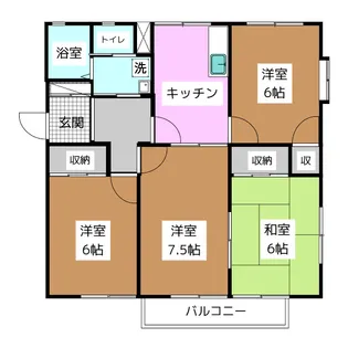 グリーンビレッジ川中島 S棟【1階】の間取り