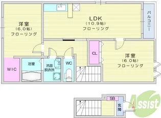 エテルノA【2階】の間取り