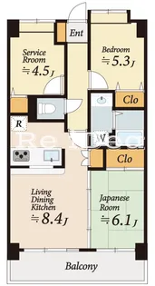 ラフィネ立川【12階】の間取り