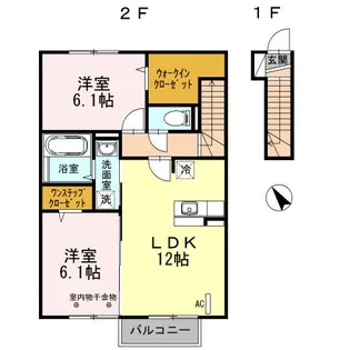 サスティナブル D-1【2階】の間取り