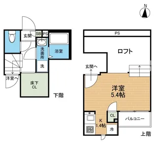 CB南熊本ライト【1階】の間取り