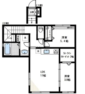 SAKURA【2階】の間取り
