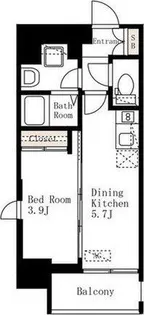 デュオフラッツ上野松が谷【9階】の間取り