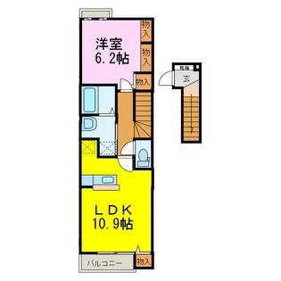 クレメント カーサ【2階】の間取り