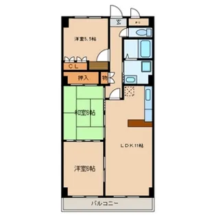 サニーライフ緑地【1階】の間取り