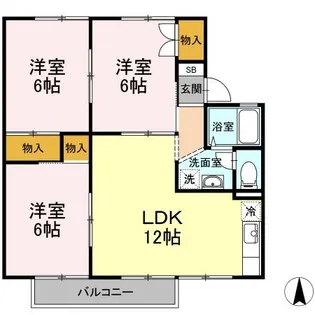 第2エントピア富田【2階】の間取り