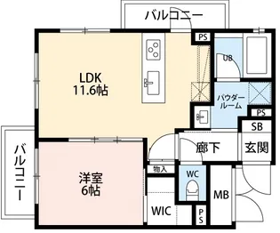 ボーリバージュ【2階】の間取り