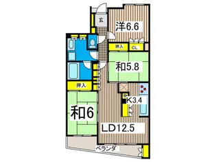 ヒルクレスト横濱戸塚【9階】の間取り