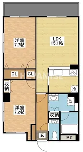 エターナルハイシティ【3階】の間取り