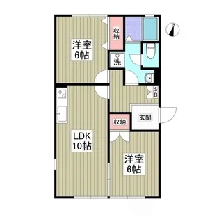 サンライズA【1階】の間取り