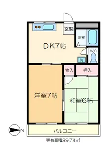 シャトル金町【2階】の間取り