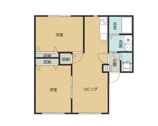 ロックリバーA【2階】の間取り