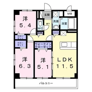 佐真下マンション【4階】の間取り