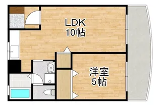 プレステージ国分III【6階】の間取り