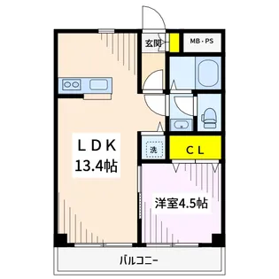 芦花パークヒル3【4階】の間取り